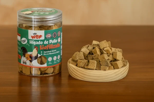 Cubo de hígado de pollo liofilizado
