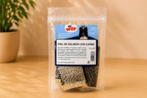 Piel de Salmón con Carne para Perros y Gatos Snack Natural