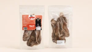 Orejas de conejo con pelo para perros en formato de 4 unidades