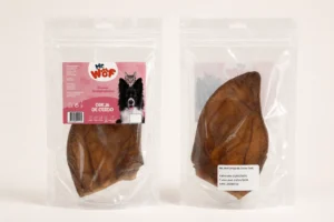 Oreja de cerdo deshidratada para perros en formato de una unidad