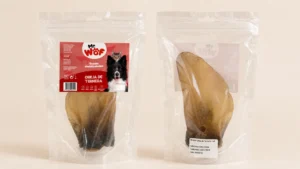 Oreja de ternera deshidratada para perros en formato de una unidad