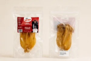 Orejas de cordero deshidratadas para perros en bolsa de 3 unidades